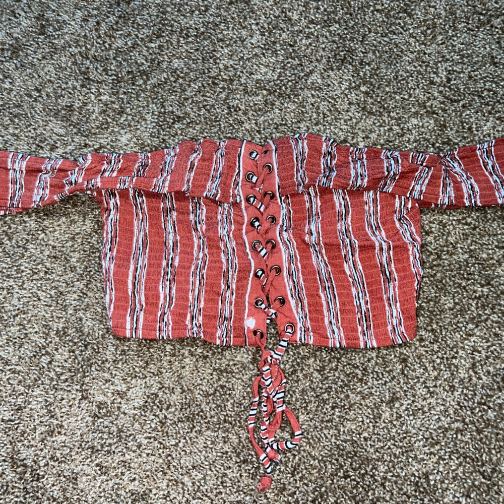 Tie up | Burnt orange crop top | small | never worn